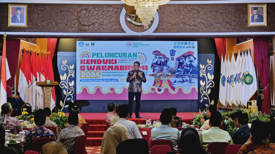 Foto: Arahan Direktur Jenderal Kebudayaan Kementerian Pendidikan, Kebudayaan, Riset, dan Teknologi (Kemendikbudristek) Hilmar Farid tentang Kenduri Swarnabhumi 2024/Kemendikbudristek