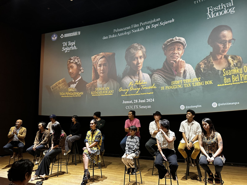 Peluncuran seri monolog dan antologi naskah tiga musim "Di Tepi Sejarah" musim ketiga di CGV FX Sudirman, Senayan, Jakarta. Foto: BMK