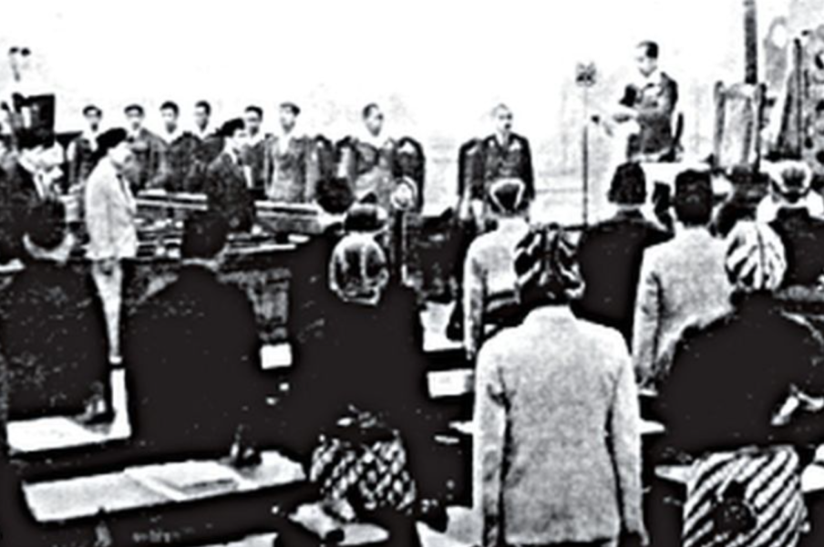 Sidang pertama BPUPKI pada 29 Mei 1945 (Arsip Nasional Republik Indonesia)